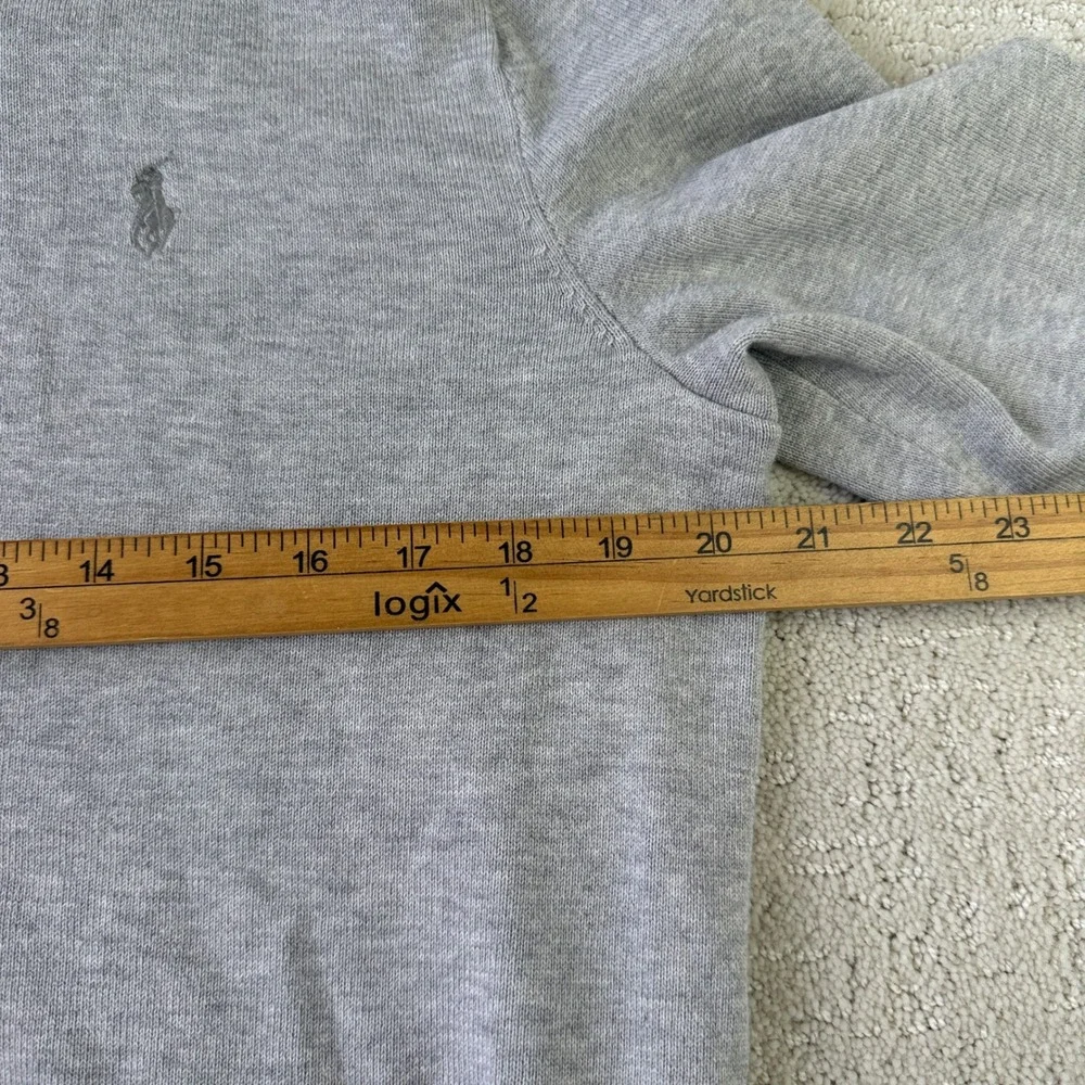 Polo Ralph Lauren Crewneck Sweater Mens Size M Gray Pima Cotton Pony Logo